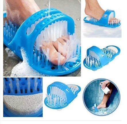 Bath Blossom Foot Scrubber Brush, Free Hanging Hooks, Exfoliating Feet Cleaner Scrub Massager Spa For Shower
