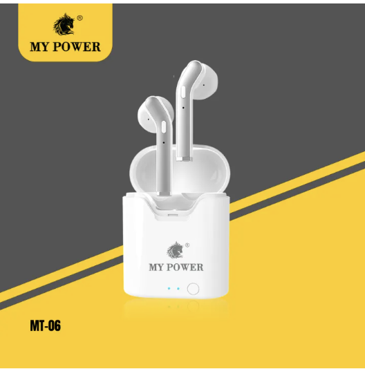 Mypower wireless Earbuds Best quality Highbase Bluetooth Handsfree earbuds Mt 06 for all device.