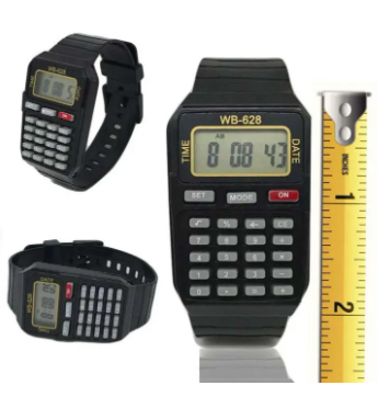 Unisex Digital Green Calculater Wrist Watch for Boys, Men, Girls, Women,Kids